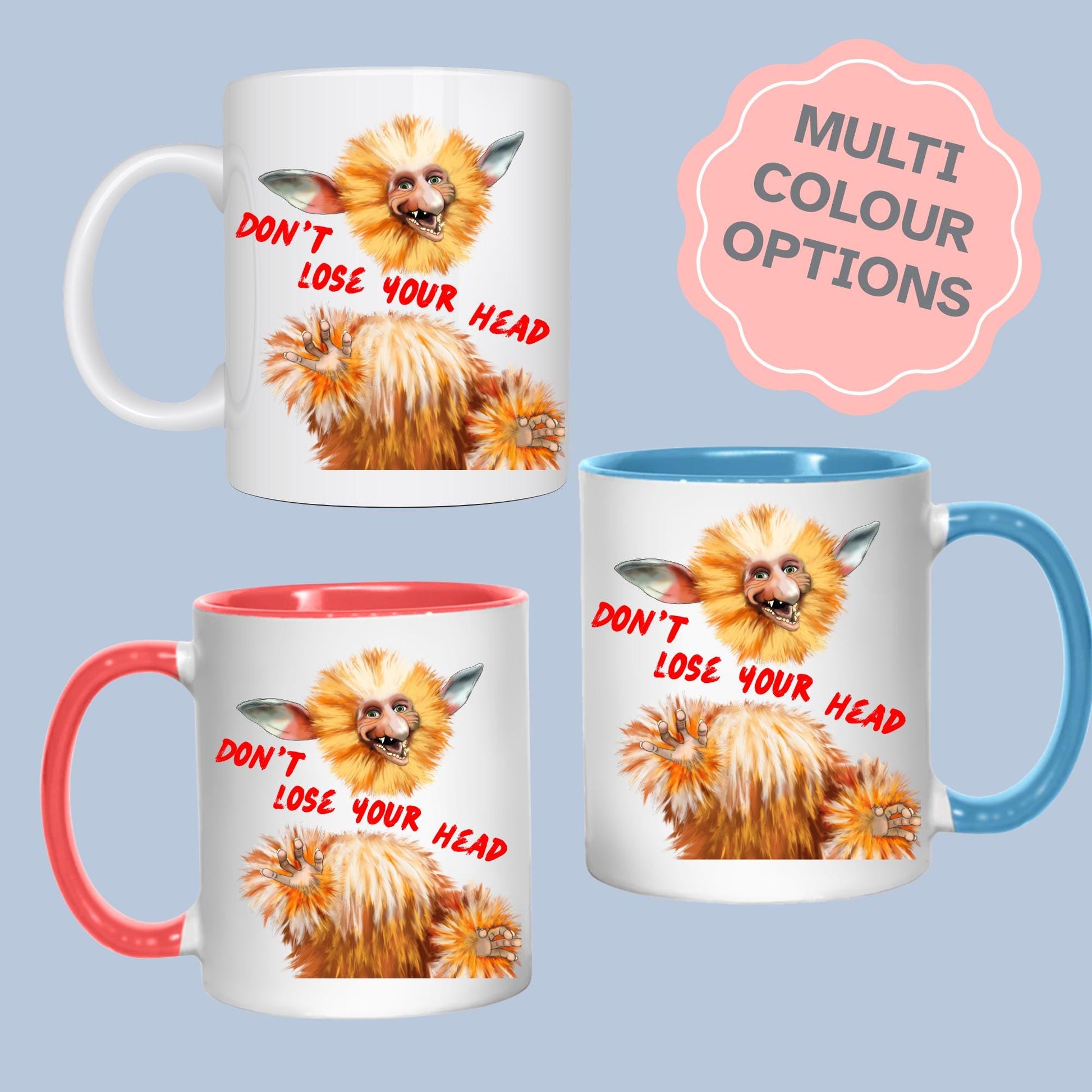 Labyrinth Fiery Mug, Tea Cup, 80's Classic, Fantasy Movie, Cult Film Gift - Multi Colour Options