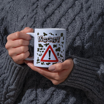Moody Cow Mug, Ceramic Coffee Cup, Cow Print Mug, Multi Colour Options