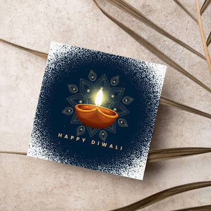 Happy Diwali Greeting Card, Diwali Wishes Card, Festival of Lights, Indian Hindu Celebration Card