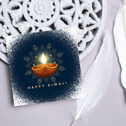 Happy Diwali Greeting Card, Diwali Wishes Card, Festival of Lights, Indian Hindu Celebration Card