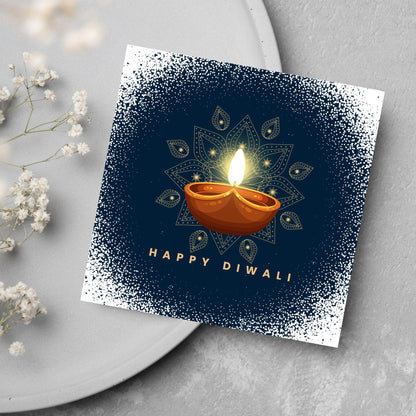 Happy Diwali Greeting Card, Diwali Wishes Card, Festival of Lights, Indian Hindu Celebration Card