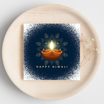Happy Diwali Greeting Card, Diwali Wishes Card, Festival of Lights, Indian Hindu Celebration Card
