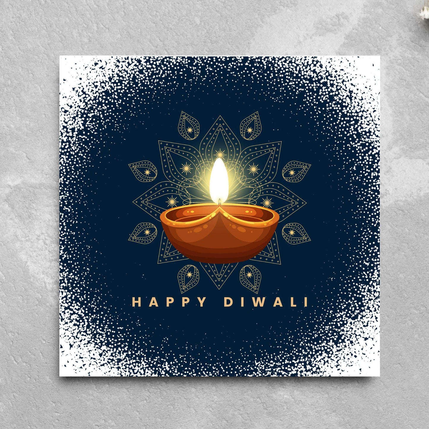 Happy Diwali Greeting Card, Diwali Wishes Card, Festival of Lights, Indian Hindu Celebration Card