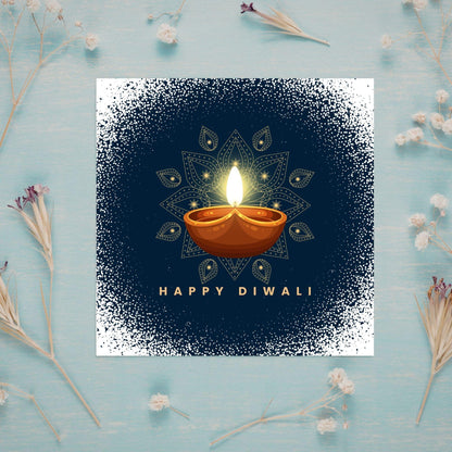 Happy Diwali Greeting Card, Diwali Wishes Card, Festival of Lights, Indian Hindu Celebration Card