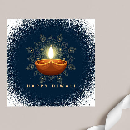 Happy Diwali Greeting Card, Diwali Wishes Card, Festival of Lights, Indian Hindu Celebration Card
