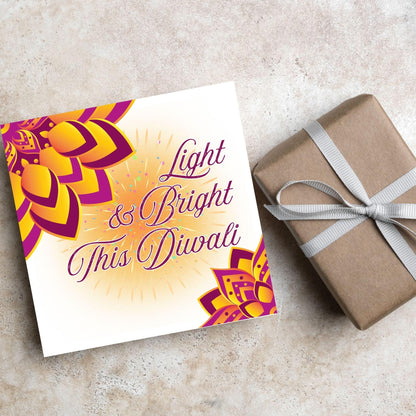 Happy Diwali Greeting Card, Diwali Wishes Card, Festival of Lights, Indian Hindu Celebration Card