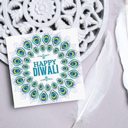 Happy Diwali Greeting Card, Diwali Wishes Card, Festival of Lights, Indian Hindu Celebration Card