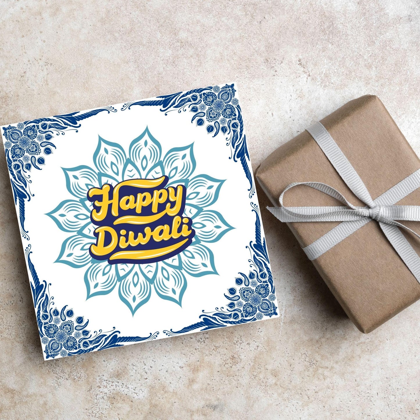 Happy Diwali Greeting Card, Diwali Wishes Card, Festival of Lights, Indian Hindu Celebration Card