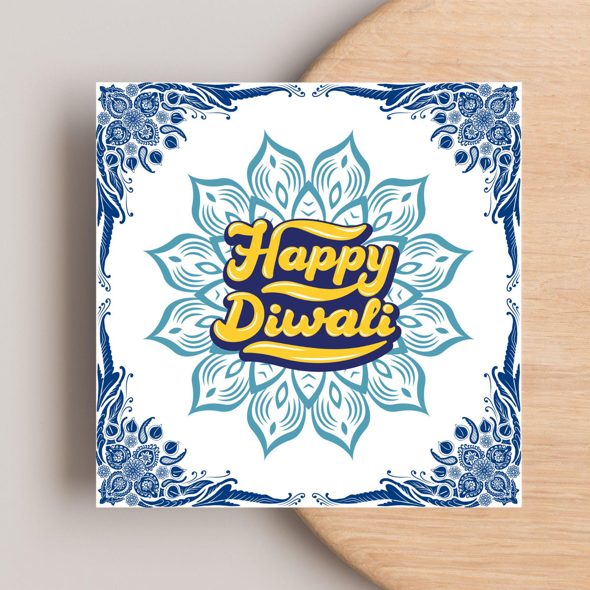 Happy Diwali Greeting Card, Diwali Wishes Card, Festival of Lights, Indian Hindu Celebration Card