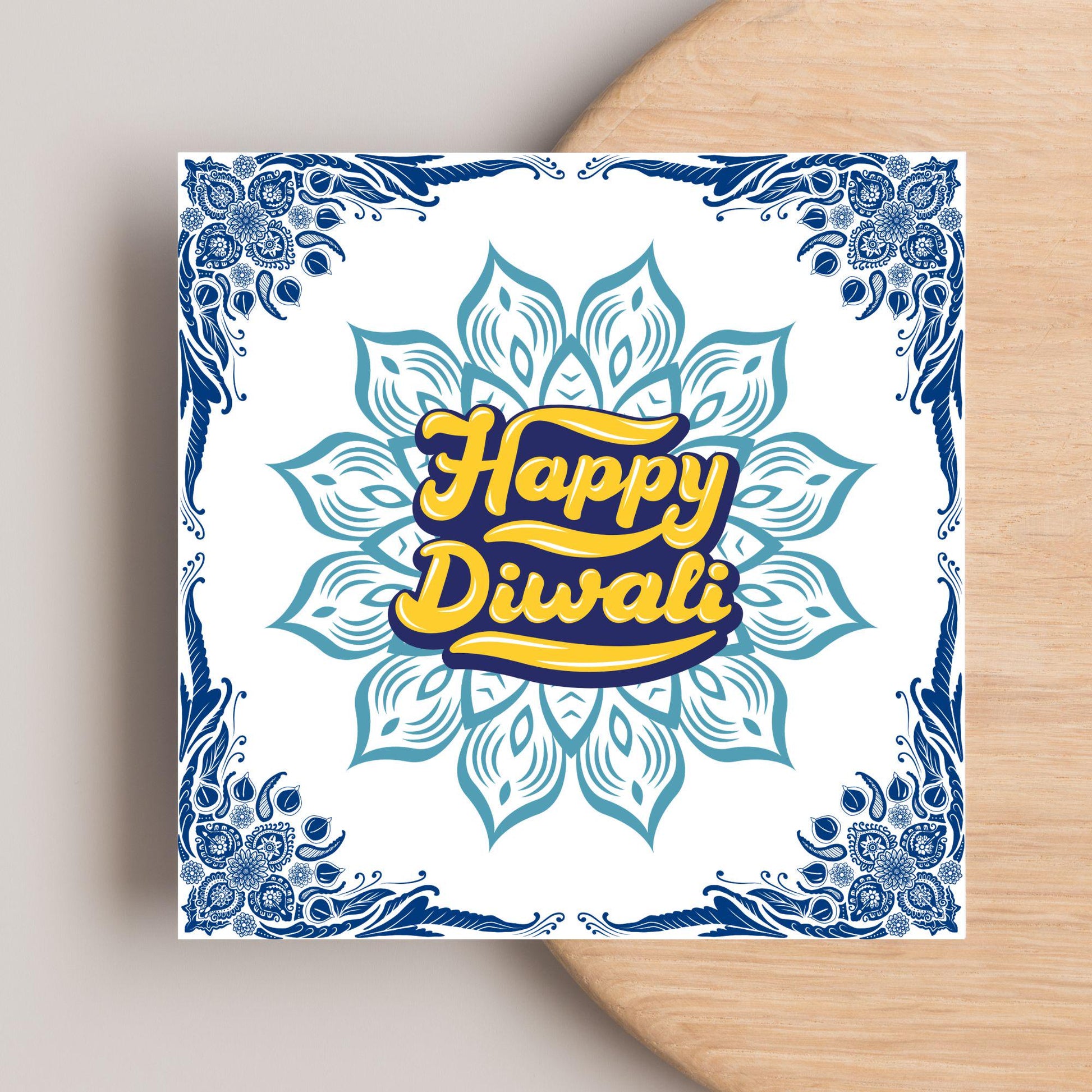 Happy Diwali Greeting Card, Diwali Wishes Card, Festival of Lights, Indian Hindu Celebration Card
