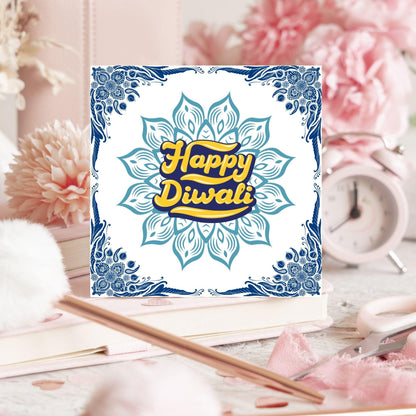 Happy Diwali Greeting Card, Diwali Wishes Card, Festival of Lights, Indian Hindu Celebration Card