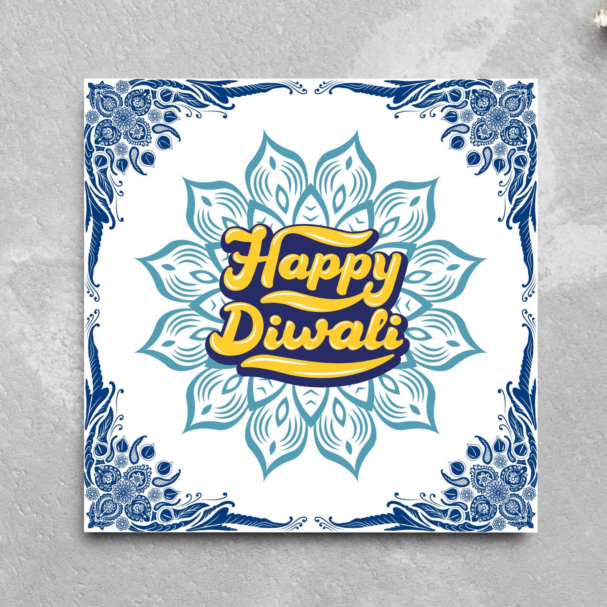 Happy Diwali Greeting Card, Diwali Wishes Card, Festival of Lights, Indian Hindu Celebration Card