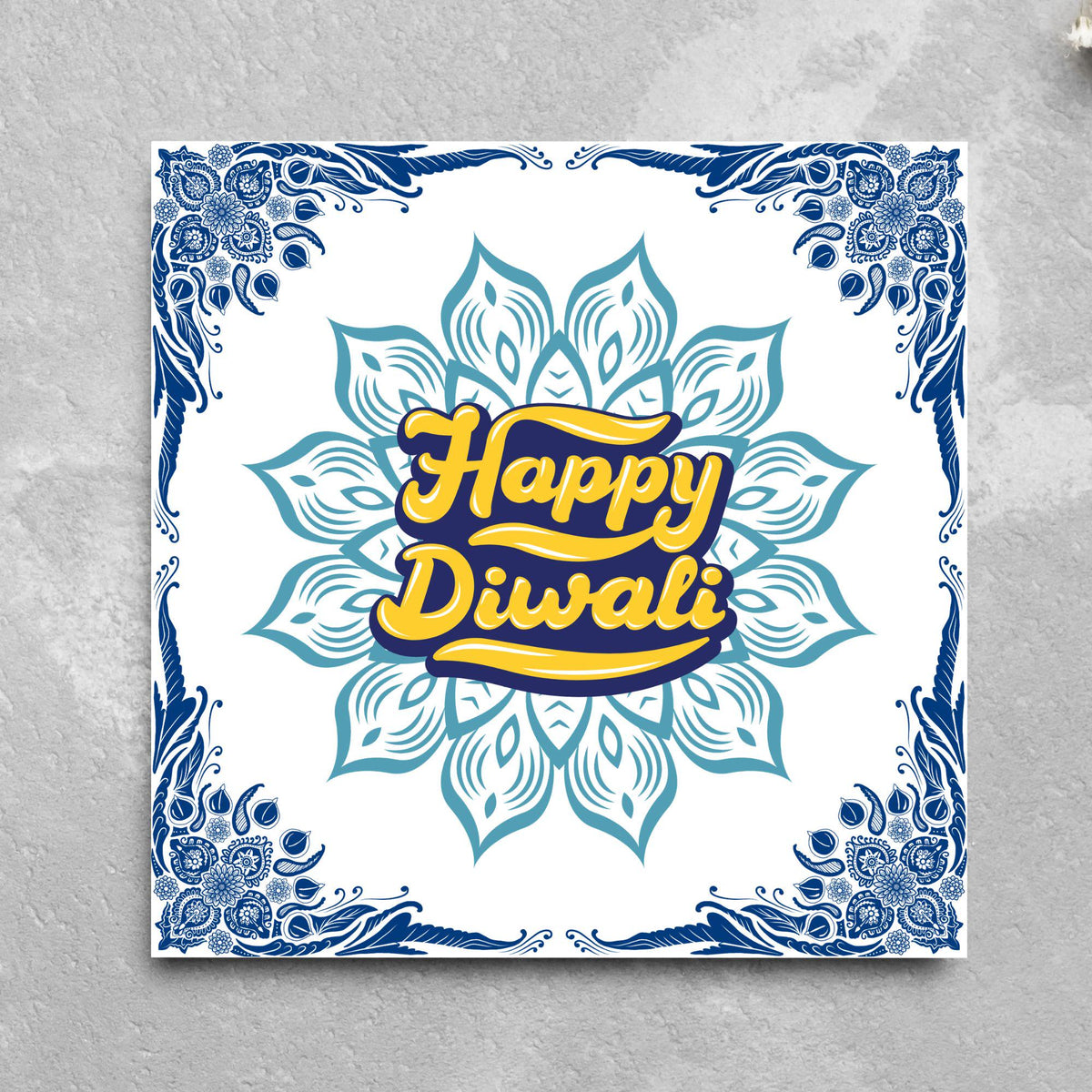Happy Diwali Greeting Card, Diwali Wishes Card, Festival of Lights, Indian Hindu Celebration Card