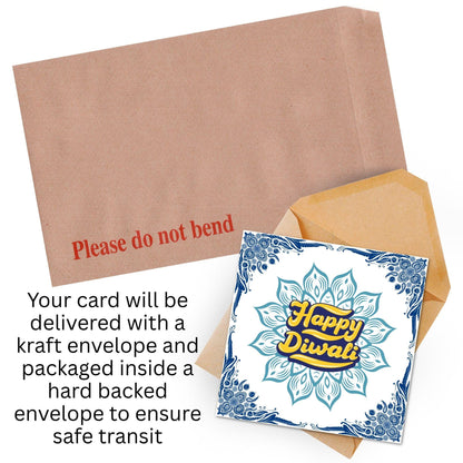 Happy Diwali Greeting Card, Diwali Wishes Card, Festival of Lights, Indian Hindu Celebration Card