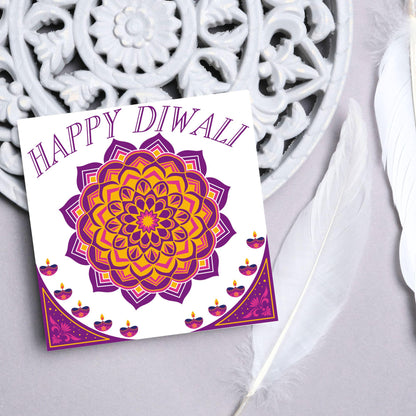 Happy Diwali Greeting Card, Diwali Wishes Card, Festival of Lights, Indian Hindu Celebration Card