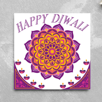 Happy Diwali Greeting Card, Diwali Wishes Card, Festival of Lights, Indian Hindu Celebration Card