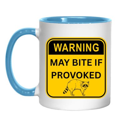 Warning Mug, Ceramic Coffee Cup, Raccoon, Funny Gift, Multi Colour Options