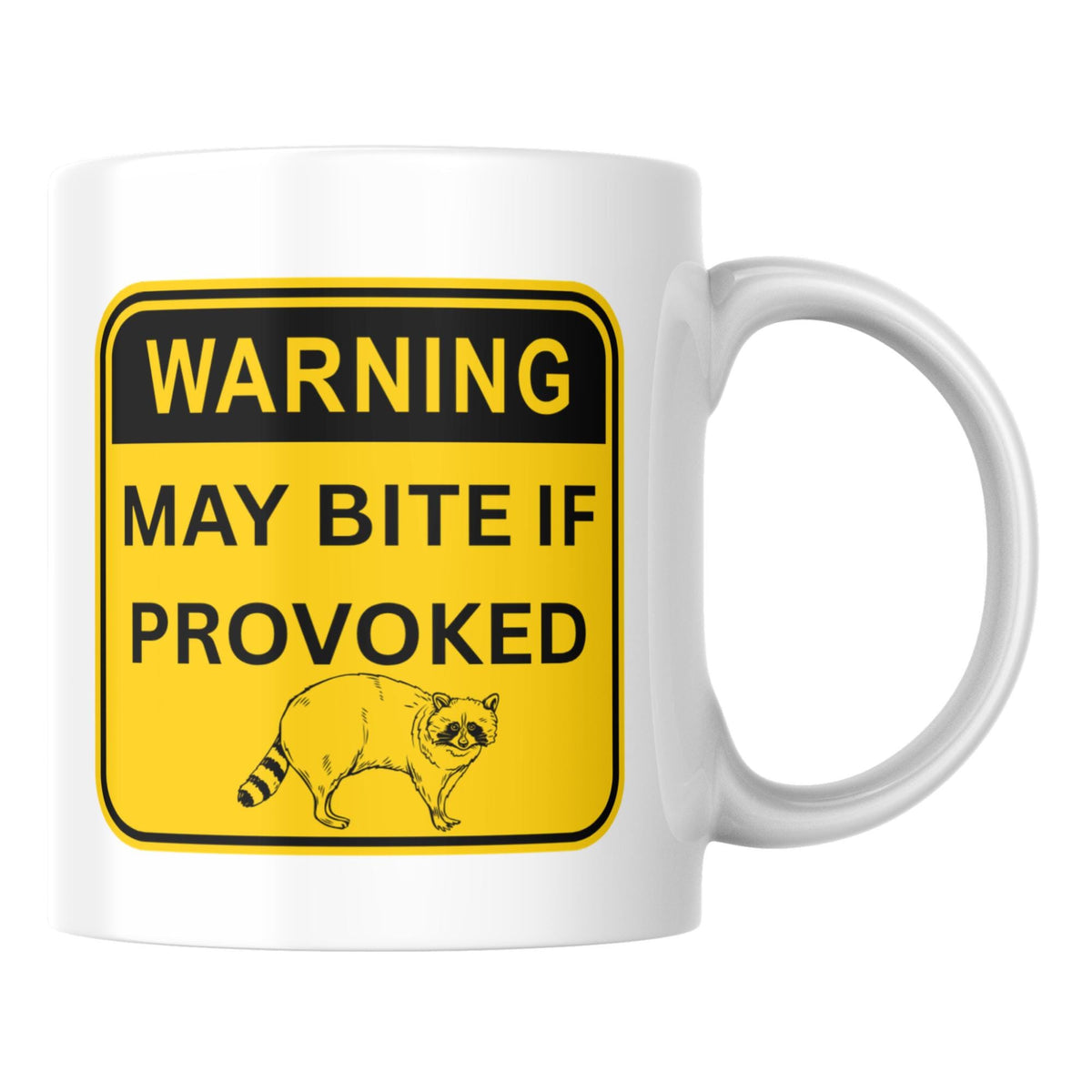 Warning Mug, Ceramic Coffee Cup, Raccoon, Funny Gift, Multi Colour Options