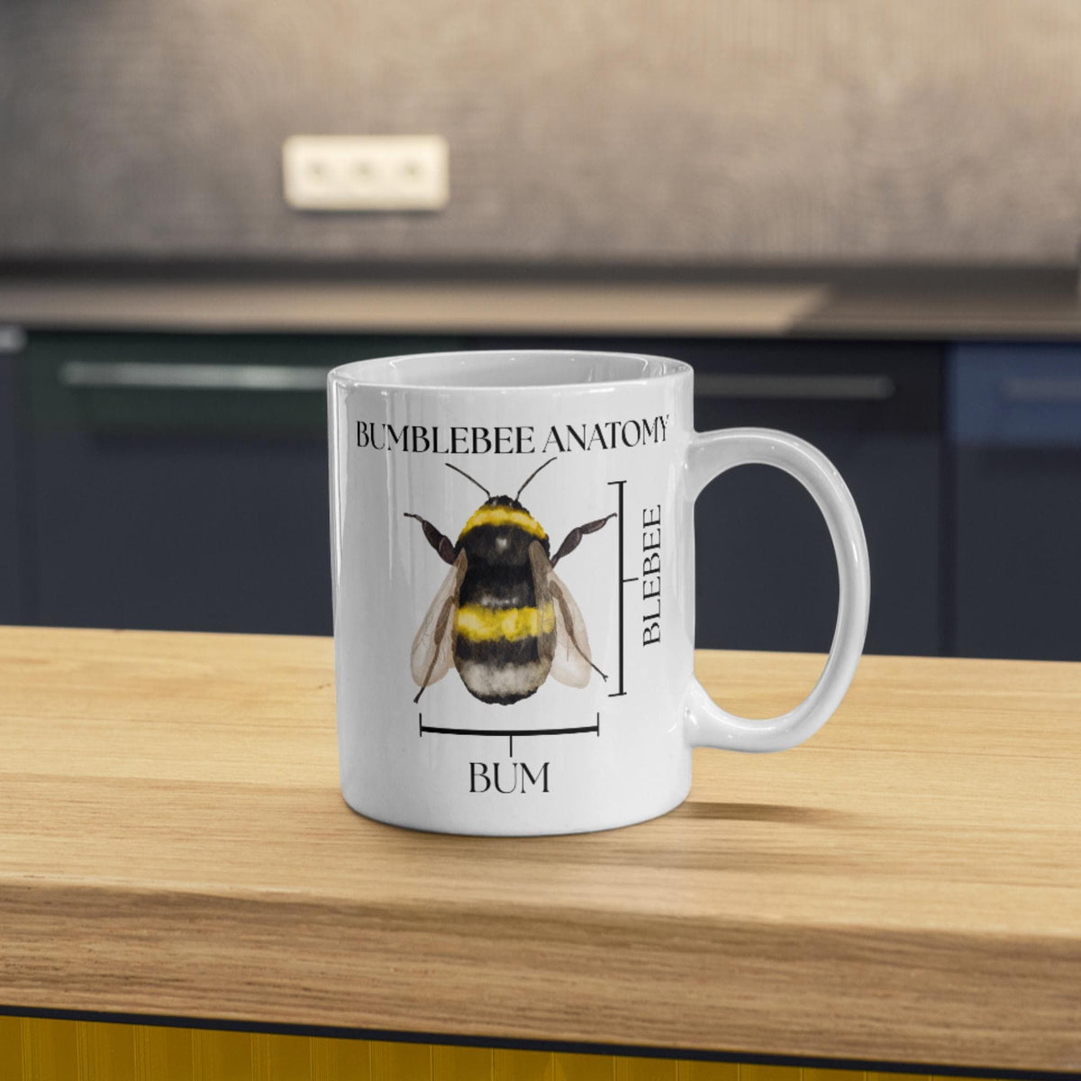Bumblebee Anatomy Mug, Funny Science Gift, Multi Colour Options