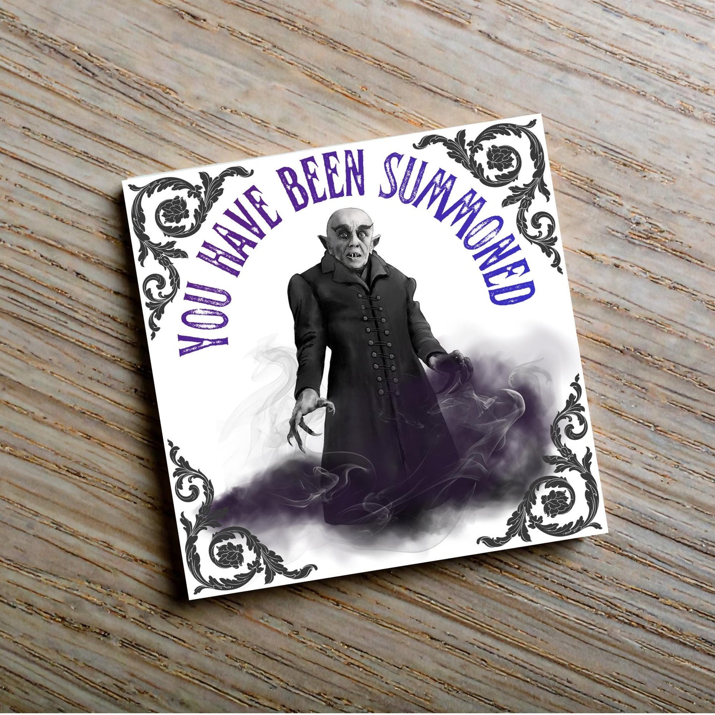 Halloween Party Invitation Card, Fun Invite, Custom Invitation, 14x14cm, RSVP Event Invitation