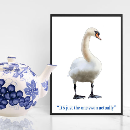 Hot Fuzz Wall Art Print, High Quality Poster, Hot Fuzz Poster, Swan, Movie Poster