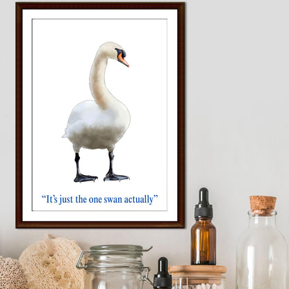 Hot Fuzz Wall Art Print, High Quality Poster, Hot Fuzz Poster, Swan, Movie Poster