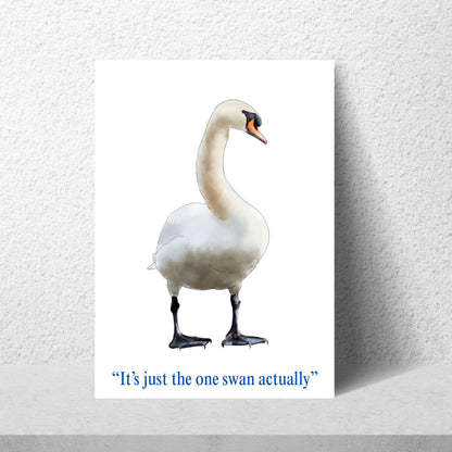 Hot Fuzz Wall Art Print, High Quality Poster, Hot Fuzz Poster, Swan, Movie Poster