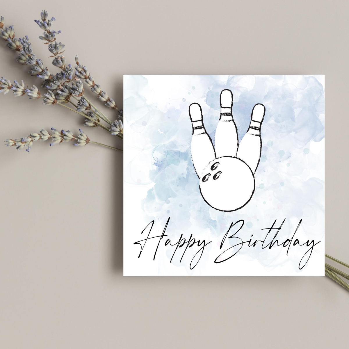 Ten Pin Bowling Birthday Card, Bowling Birthday Card, Birthday Card for Dad, Birthday Card for Uncle, 10 Pin Bowling Card, Sports Card