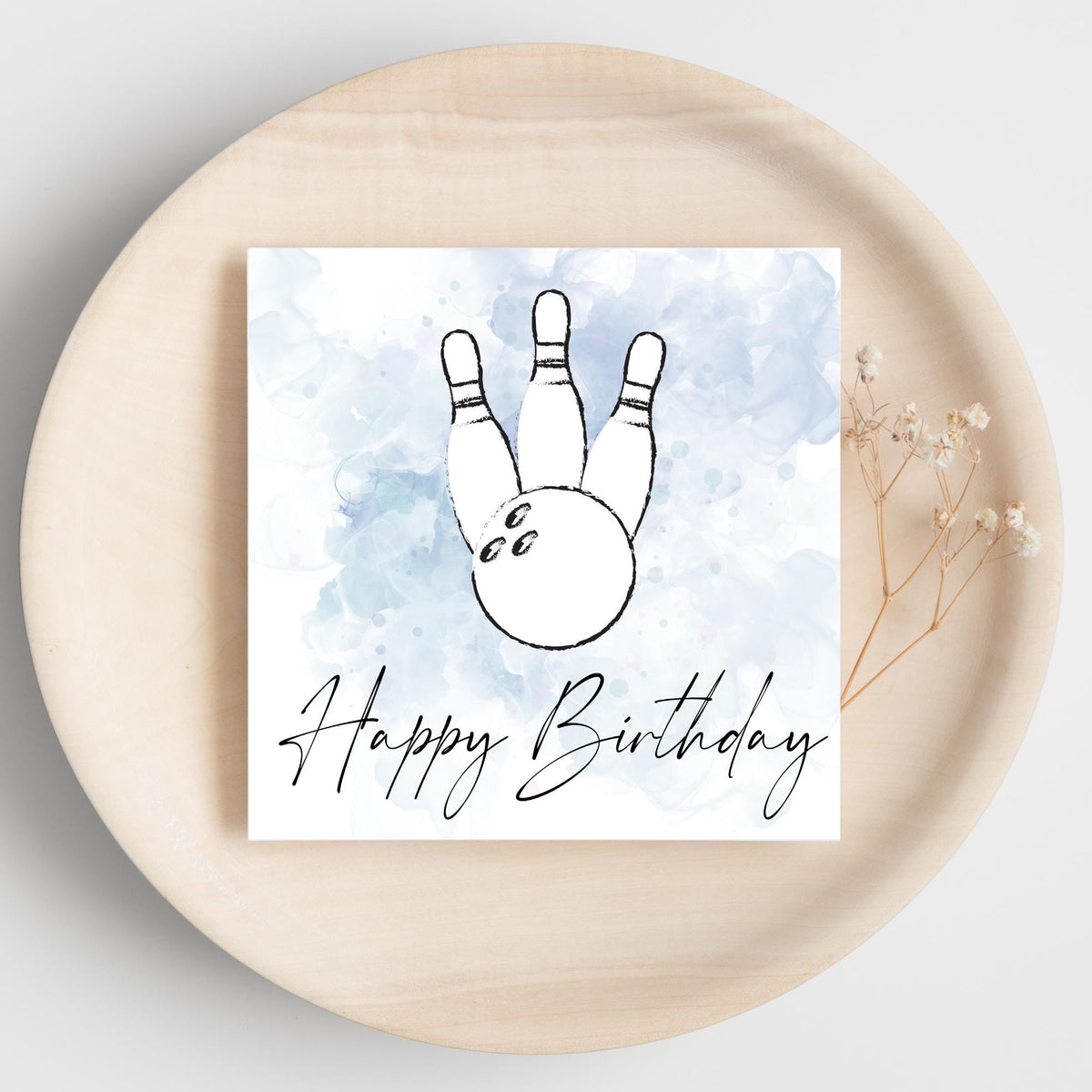 Ten Pin Bowling Birthday Card, Bowling Birthday Card, Birthday Card for Dad, Birthday Card for Uncle, 10 Pin Bowling Card, Sports Card