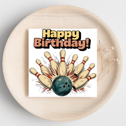 Ten Pin Bowling Birthday Card, Bowling Birthday Card, Birthday Card for Dad, Birthday Card for Uncle, 10 Pin Bowling Card, Sports Card