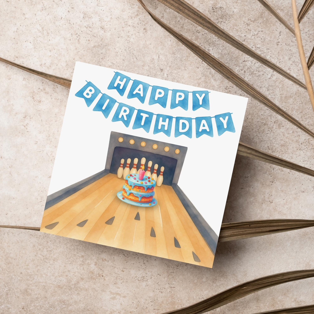 Ten Pin Bowling Birthday Card, Bowling Birthday Card, Birthday Card for Dad, Birthday Card for Uncle, 10 Pin Bowling Card, Sports Card