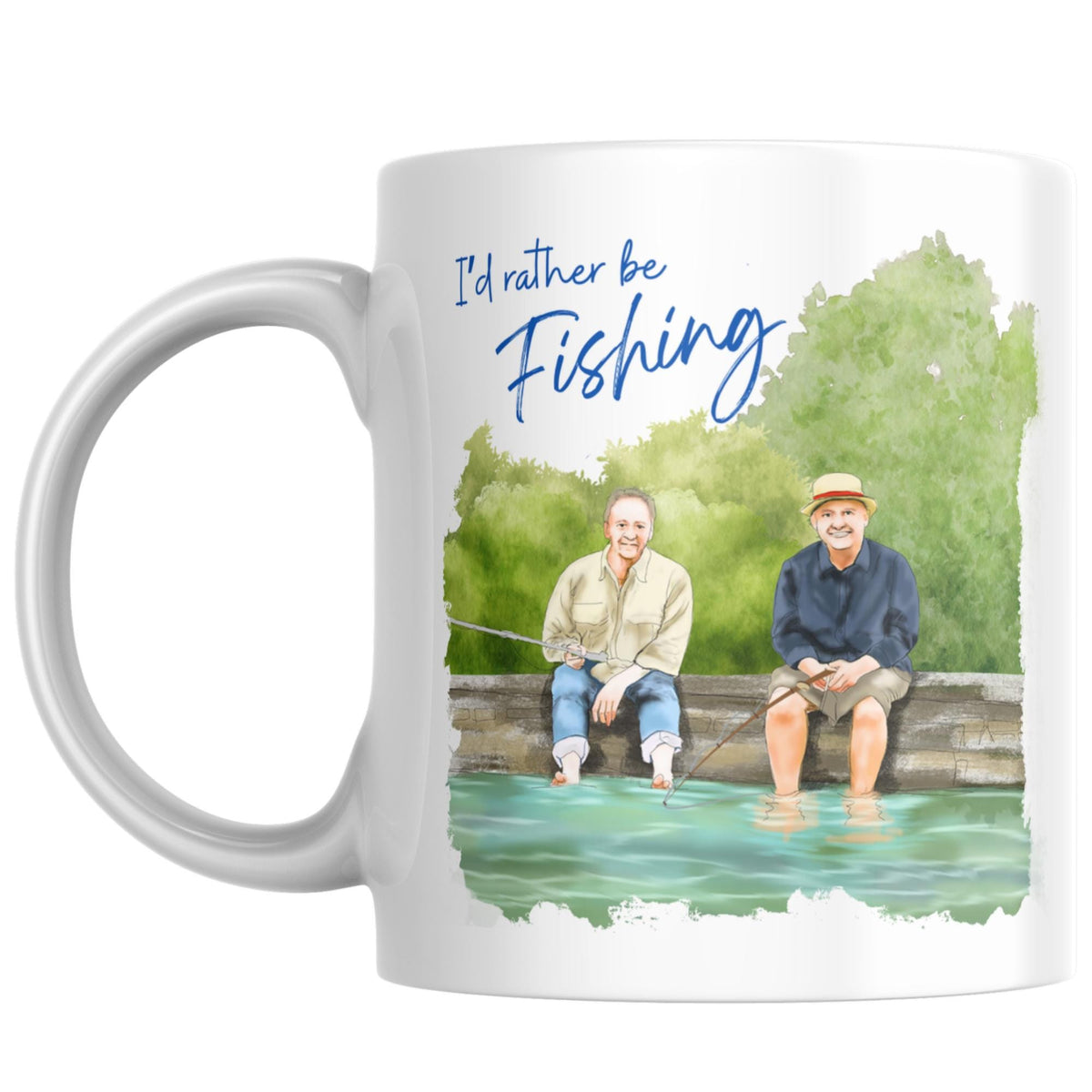 Fishing Mug, Mortimer and Whitehouse Gone Fishing Mug Gift - Multi Colour Options