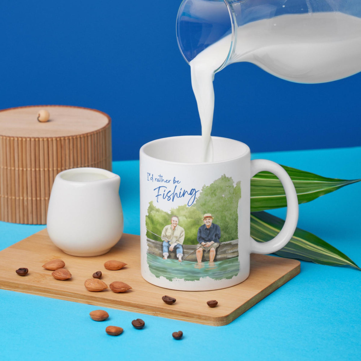 Fishing Mug, Mortimer and Whitehouse Gone Fishing Mug Gift - Multi Colour Options