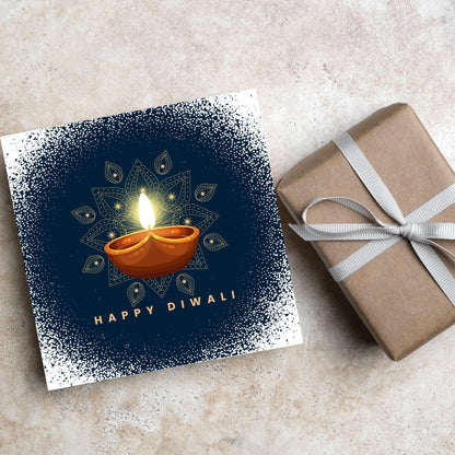Happy Diwali Greeting Card, Diwali Wishes Card, Festival of Lights, Indian Hindu Celebration Card