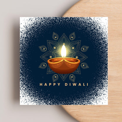 Happy Diwali Greeting Card, Diwali Wishes Card, Festival of Lights, Indian Hindu Celebration Card