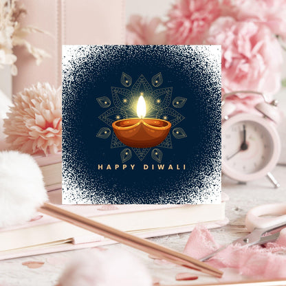 Happy Diwali Greeting Card, Diwali Wishes Card, Festival of Lights, Indian Hindu Celebration Card