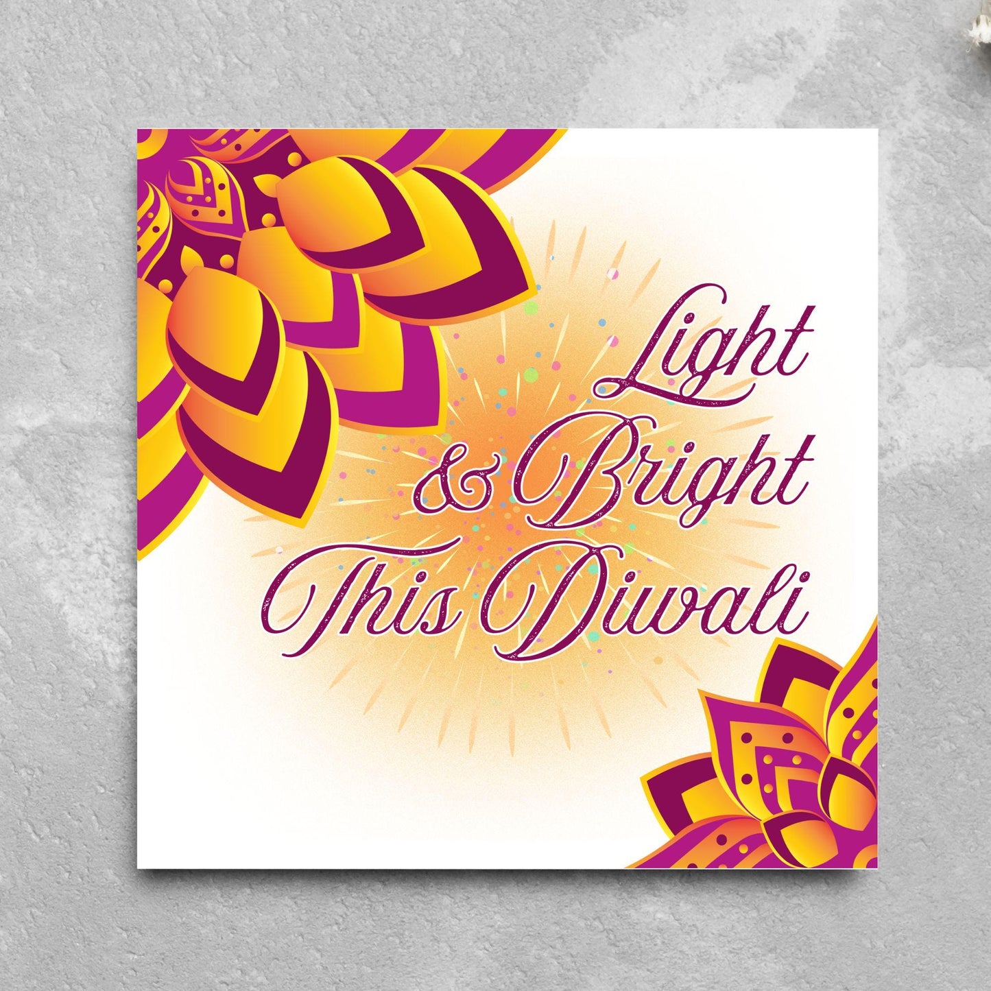 Happy Diwali Greeting Card, Diwali Wishes Card, Festival of Lights, Indian Hindu Celebration Card