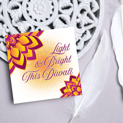 Happy Diwali Greeting Card, Diwali Wishes Card, Festival of Lights, Indian Hindu Celebration Card