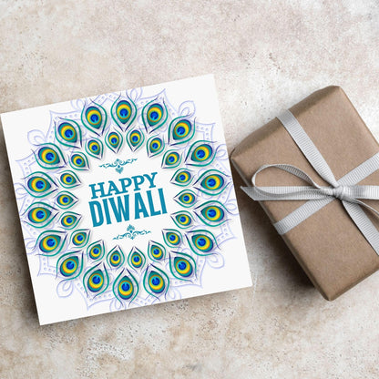 Happy Diwali Greeting Card, Diwali Wishes Card, Festival of Lights, Indian Hindu Celebration Card