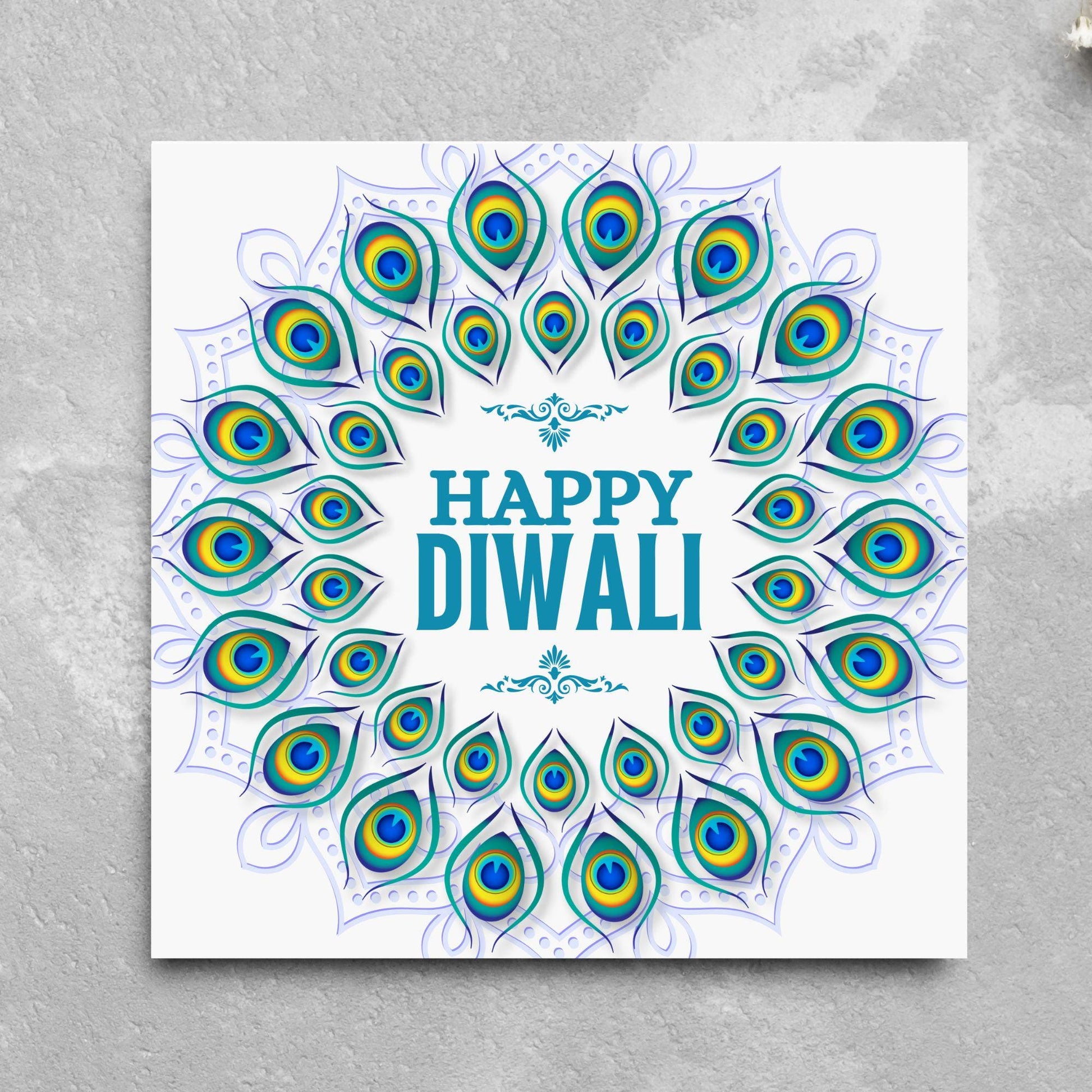 Happy Diwali Greeting Card, Diwali Wishes Card, Festival of Lights, Indian Hindu Celebration Card