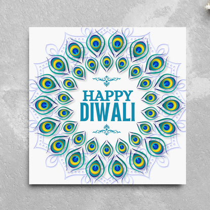 Happy Diwali Greeting Card, Diwali Wishes Card, Festival of Lights, Indian Hindu Celebration Card