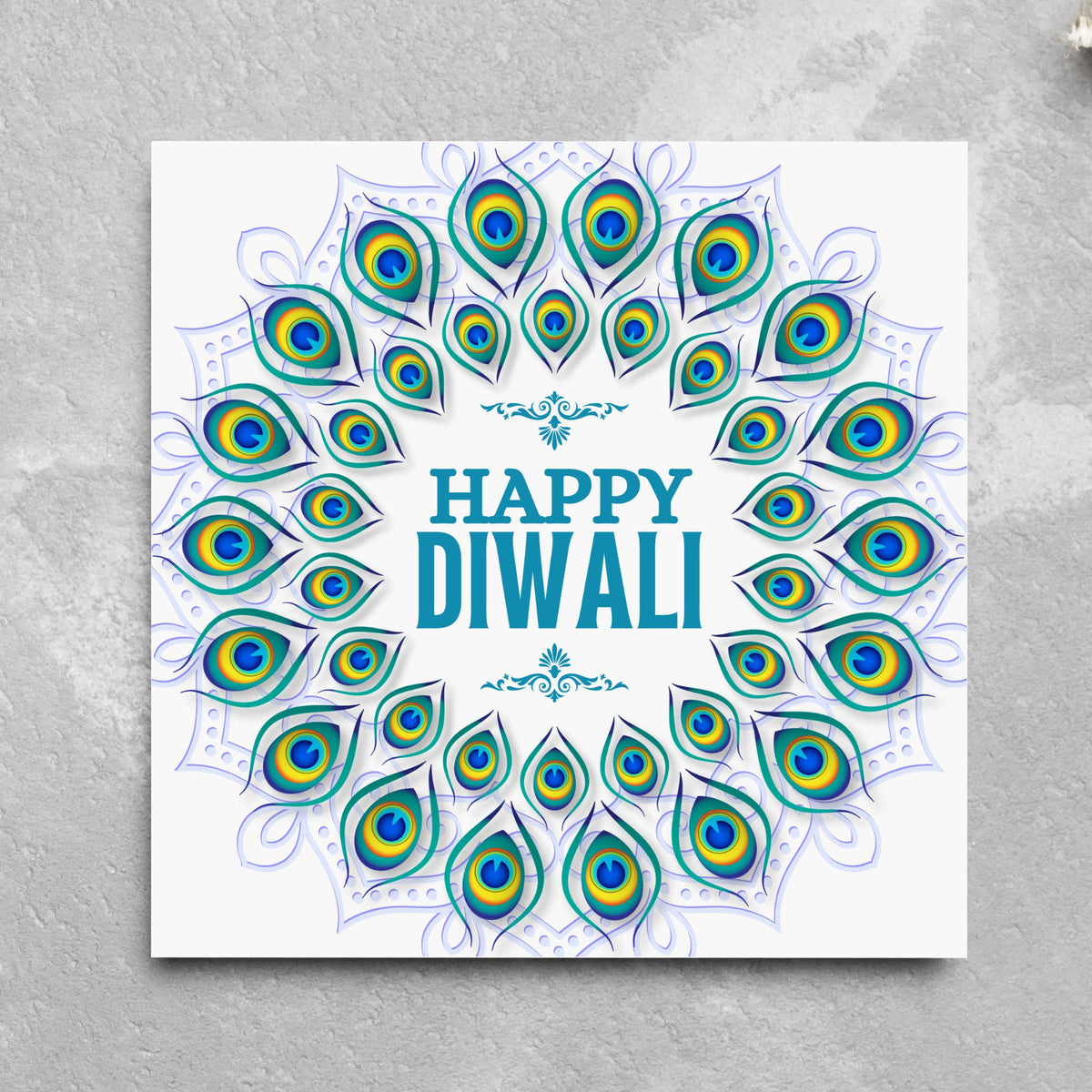 Happy Diwali Greeting Card, Diwali Wishes Card, Festival of Lights, Indian Hindu Celebration Card