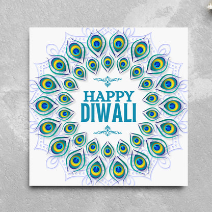 Happy Diwali Greeting Card, Diwali Wishes Card, Festival of Lights, Indian Hindu Celebration Card