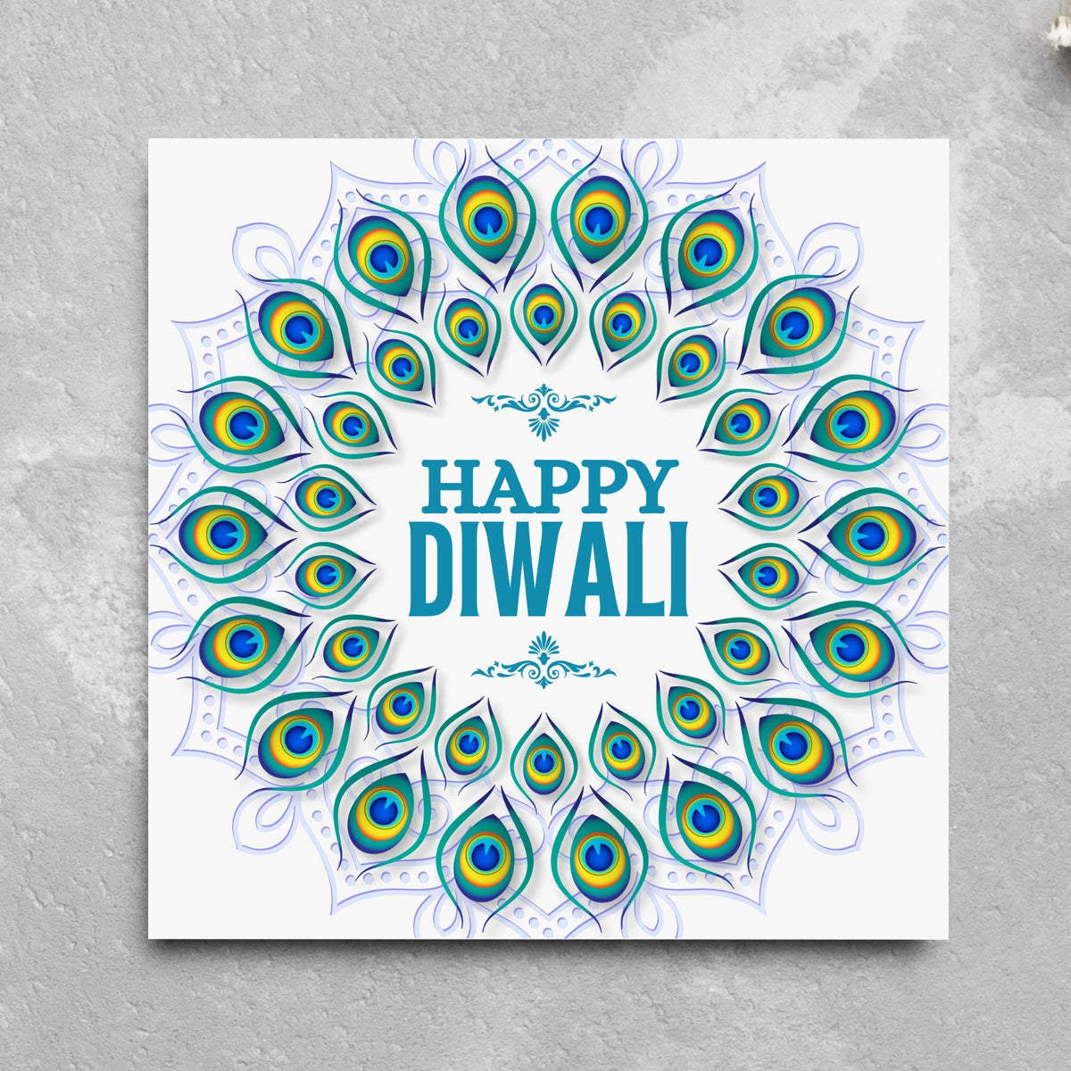 Happy Diwali Greeting Card, Diwali Wishes Card, Festival of Lights, Indian Hindu Celebration Card