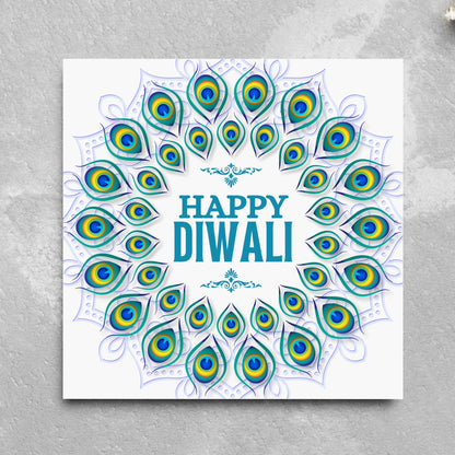 Happy Diwali Greeting Card, Diwali Wishes Card, Festival of Lights, Indian Hindu Celebration Card