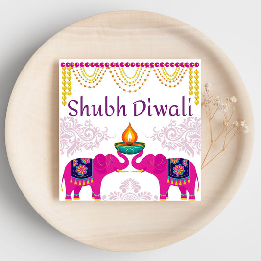 Happy Diwali Greeting Card, Diwali Wishes Card, Festival of Lights, Indian Hindu Celebration Card