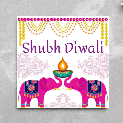 Happy Diwali Greeting Card, Diwali Wishes Card, Festival of Lights, Indian Hindu Celebration Card
