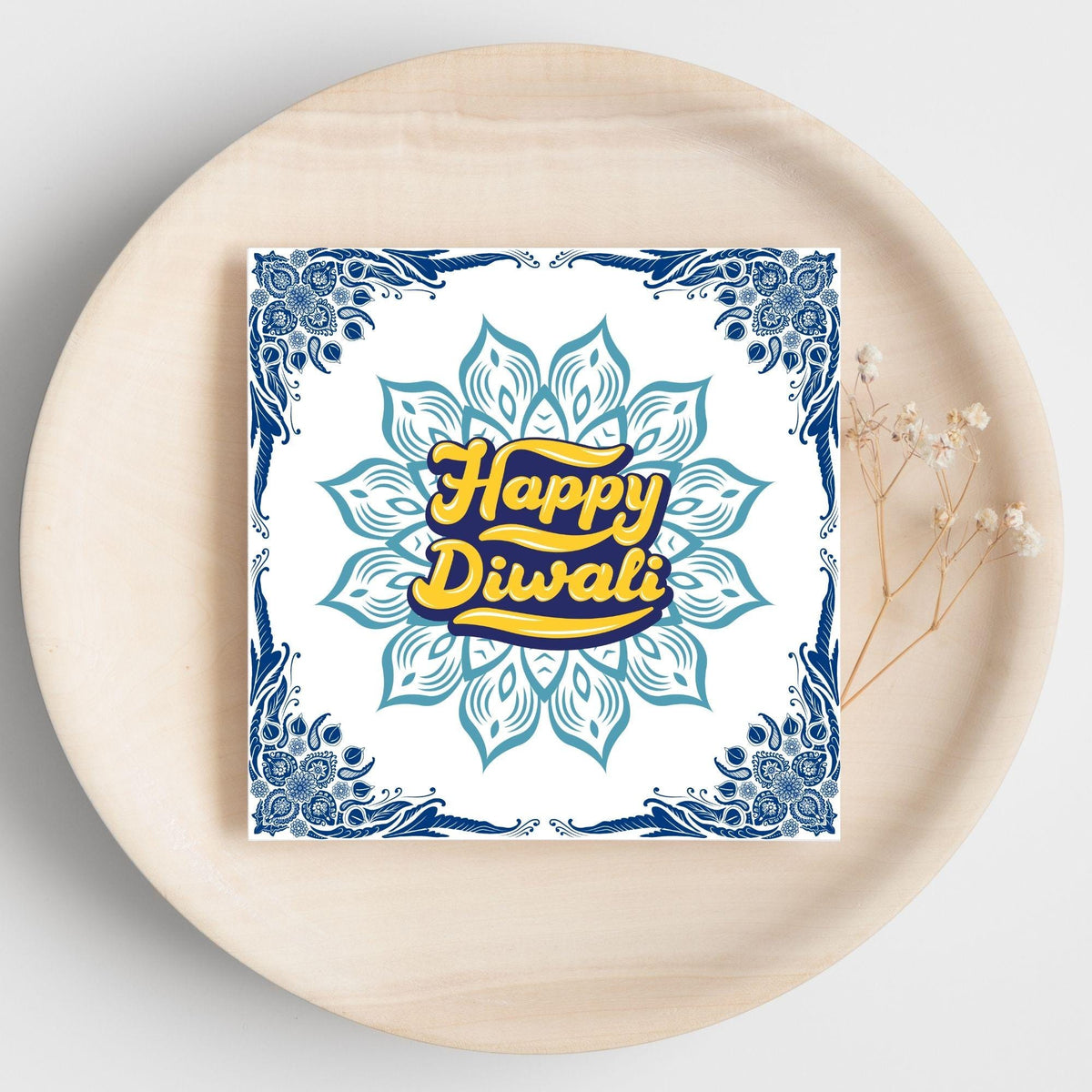 Happy Diwali Greeting Card, Diwali Wishes Card, Festival of Lights, Indian Hindu Celebration Card