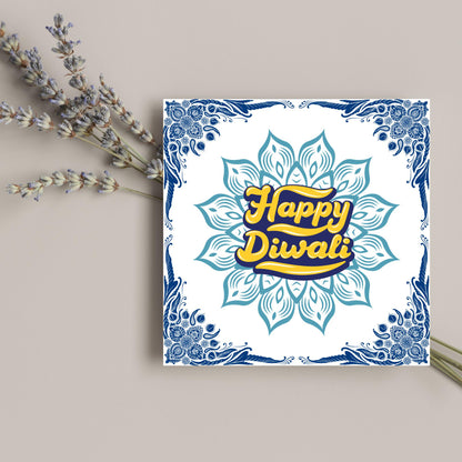 Happy Diwali Greeting Card, Diwali Wishes Card, Festival of Lights, Indian Hindu Celebration Card