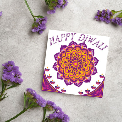 Happy Diwali Greeting Card, Diwali Wishes Card, Festival of Lights, Indian Hindu Celebration Card